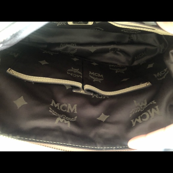 Authentic MCM Beige Leather Hobo Shoulder Bag - Picture 12 of 14